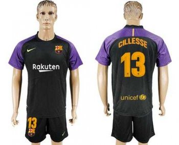 Barcelona #13 Cillesse Black Goalkeeper Soccer Club Jersey