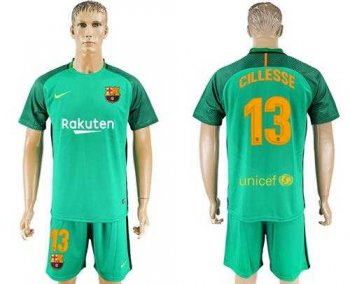 Barcelona #13 Cillesse Green Goalkeeper Soccer Club Jersey