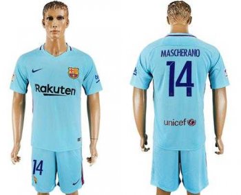 Barcelona #14 Mascherano Away Soccer Club Jersey