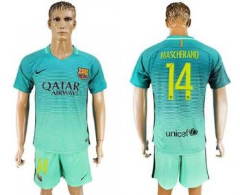 Barcelona #14 Mascherano Sec Away Soccer Club Jersey