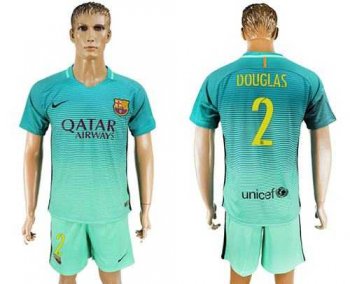 Barcelona #2 Douglas Sec Away Soccer Club Jersey