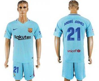 Barcelona #21 Andre Gomes Away Soccer Club Jersey