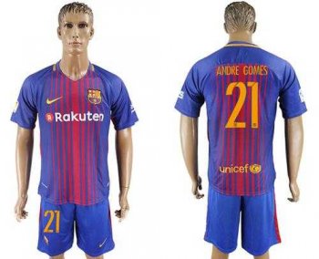 Barcelona #21 Andre Gomes Home Soccer Club Jersey