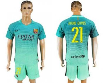 Barcelona #21 Andre Gomes Sec Away Soccer Club Jersey