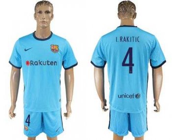 Barcelona #4 I.Rakitic Away Soccer Club Jersey