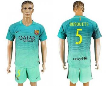 Barcelona #5 Busquets Sec Away Soccer Club Jersey