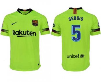 Barcelona #5 Sergio Away Soccer Club Jersey