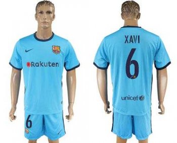 Barcelona #6 Xavi Away Soccer Club Jersey