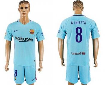 Barcelona #8 A.Iniesta Away Soccer Club Jersey