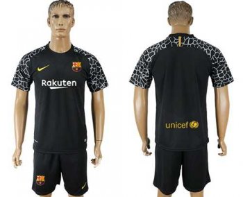 Barcelona Blank Black Goalkeeper Soccer Club Jersey