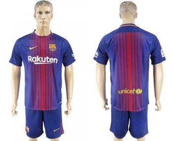 Barcelona Blank Home Soccer Club Jersey