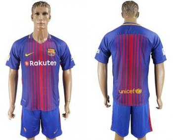 Barcelona Blank Home Soccer Club Jersey