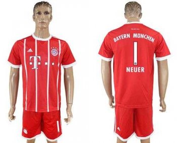 Bayern Munchen #1 Neuer Home Soccer Club Jersey