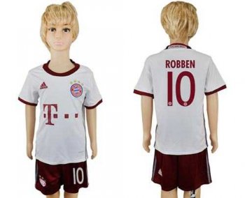 Bayern Munchen #10 Robben SEC Away Kid Soccer Club Jersey