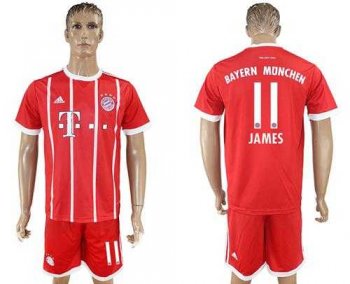 Bayern Munchen #11 James Home Soccer Club Jersey