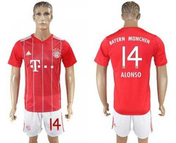 Bayern Munchen #14 Alonso Home Soccer Club Jersey