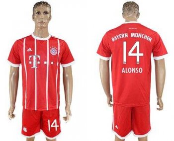 Bayern Munchen #14 Alonso Home Soccer Club Jersey