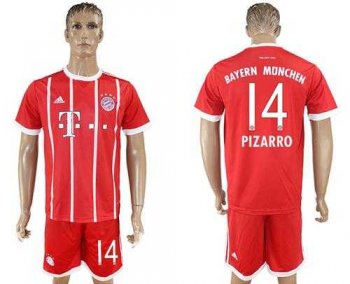 Bayern Munchen #14 Pizarro Home Soccer Club Jersey