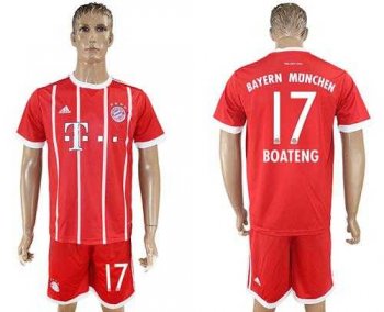 Bayern Munchen #17 Boateng Home Soccer Club Jersey