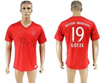 Bayern Munchen #19 Gotze Marine Environmental Protection Home Soccer Club Jersey