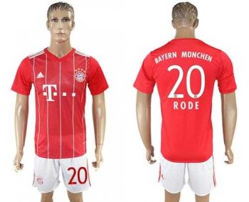 Bayern Munchen #20 Rode Home Soccer Club Jersey