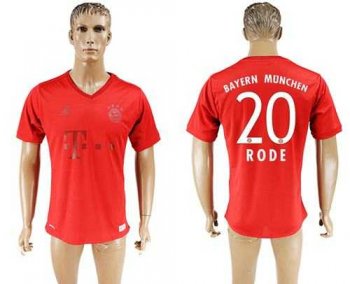 Bayern Munchen #20 Rode Marine Environmental Protection Home Soccer Club Jersey