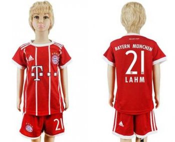 Bayern Munchen #21 Lahm Home Kid Soccer Club Jersey