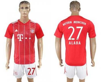 Bayern Munchen #27 Alaba Home Soccer Club Jersey