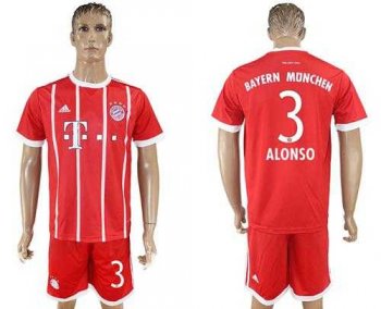 Bayern Munchen #3 Alonso Home Soccer Club Jersey