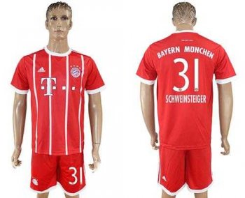 Bayern Munchen #31 Schweinsteiger Home Soccer Club Jersey