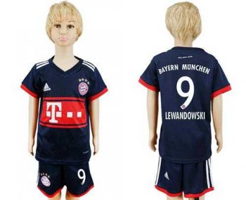 Bayern Munchen #9 Lewandowski Away Kid Soccer Club Jersey