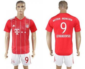 Bayern Munchen #9 Lewandowski Home Soccer Club Jersey