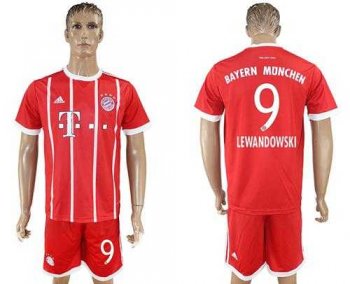 Bayern Munchen #9 Lewandowski Home Soccer Club Jersey