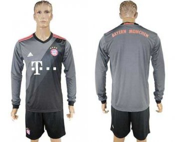 Bayern Munchen Blank Away Long Sleeves Soccer Club Jersey