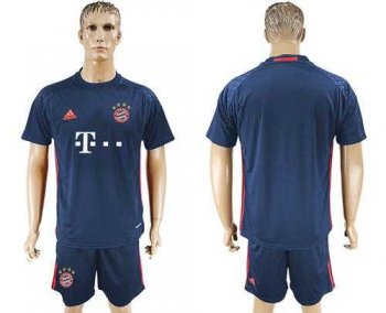 Bayern Munchen Blank Dark Blue Goalkeeper Soccer Club Jersey