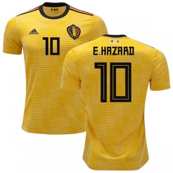 Belgium #10 E.Hazard Away Kid Soccer Country Jersey