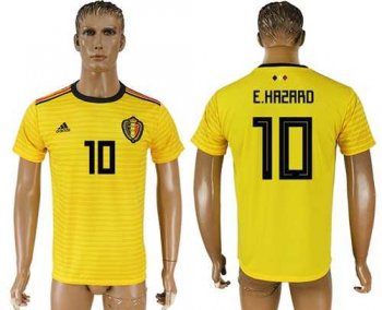 Belgium #10 E.Hazard Away Soccer Country Jersey