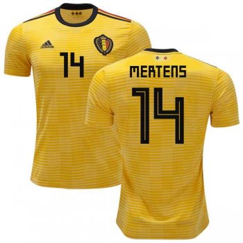 Belgium #14 Mertens Away Kid Soccer Country Jersey