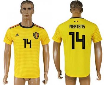 Belgium #14 Mertens Away Soccer Country Jersey