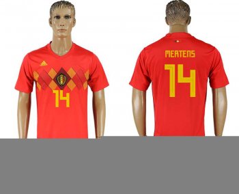 Belgium #14 MERTENS Home 2018 FIFA World Cup Soccer Jersey