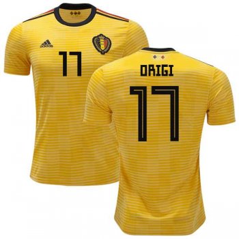 Belgium #17 Origi Away Kid Soccer Country Jersey