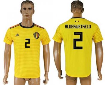 Belgium #2 Alderweireld Away Soccer Country Jersey