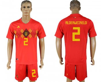 Belgium #2 ALDERWEIRELD Home 2018 FIFA World Cup Soccer Jersey