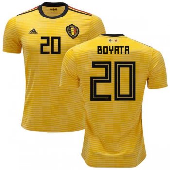 Belgium #20 Boyata Away Kid Soccer Country Jersey