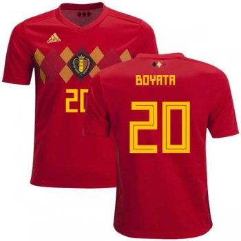 Belgium #20 Boyata Home Kid Soccer Country Jersey