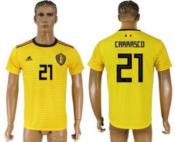 Belgium #21 Carrasco Away Soccer Country Jersey