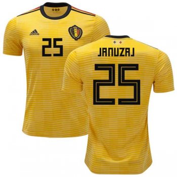 Belgium #25 Januzaj Away Kid Soccer Country Jersey