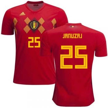 Belgium #25 Januzaj Red Soccer Country Jersey