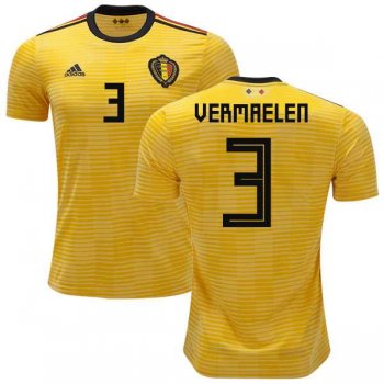 Belgium #3 Vermaelen Away Kid Soccer Country Jersey