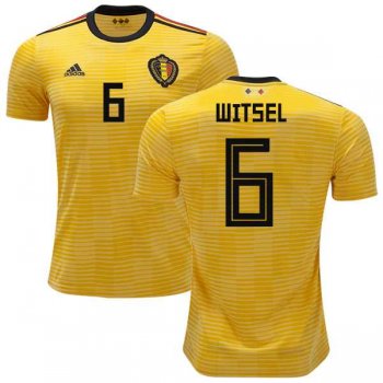 Belgium #6 Witsel Away Kid Soccer Country Jersey